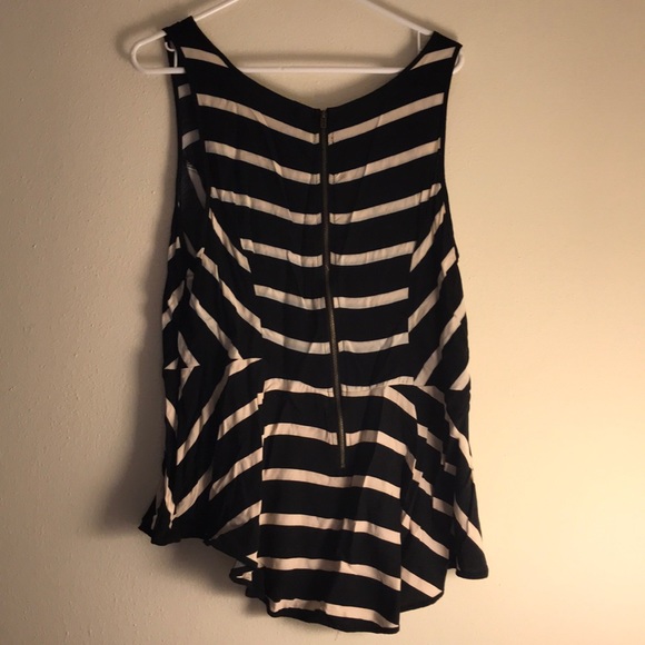 Xhilaration High Low Zip-Up Back Peplum Tank - Picture 4 of 6